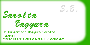 sarolta bagyura business card